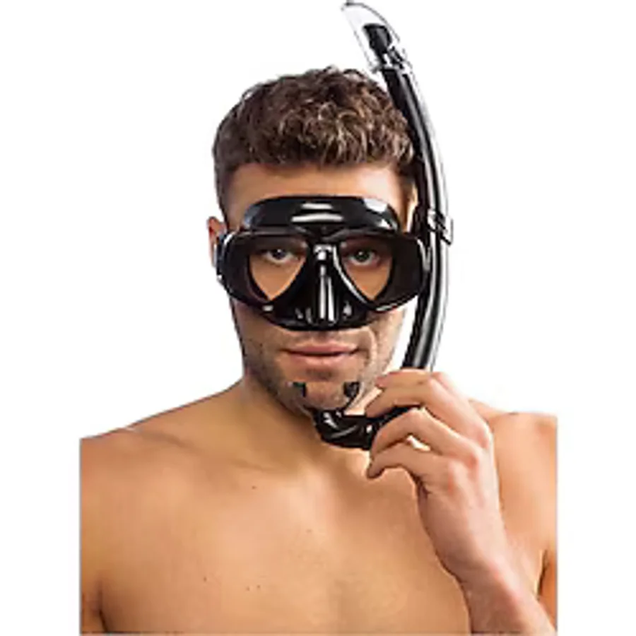 Cressi Perla-Mexico Maske Şnorkel Seti Siyah