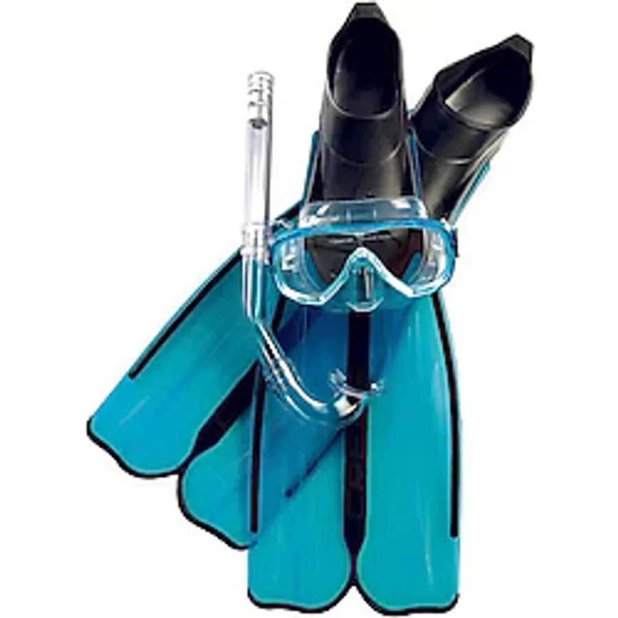 Cressi Rondinella Palet Maske Şnorkel Seti Balıkmarketim - Tek Renk - AQUAMARINE - 47 - 48