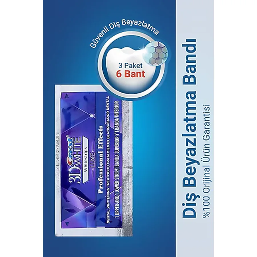 Crest 3D White Professıonal Effects Diş Beyazlatma Bandı 6 Bant (3 paket)