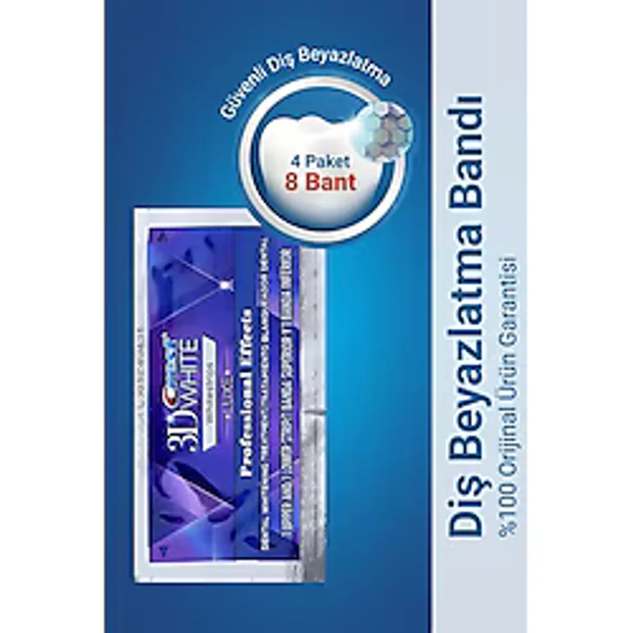 Crest 3D White Professıonal Effects Diş Beyazlatma Bandı 8 Bant(4paket)