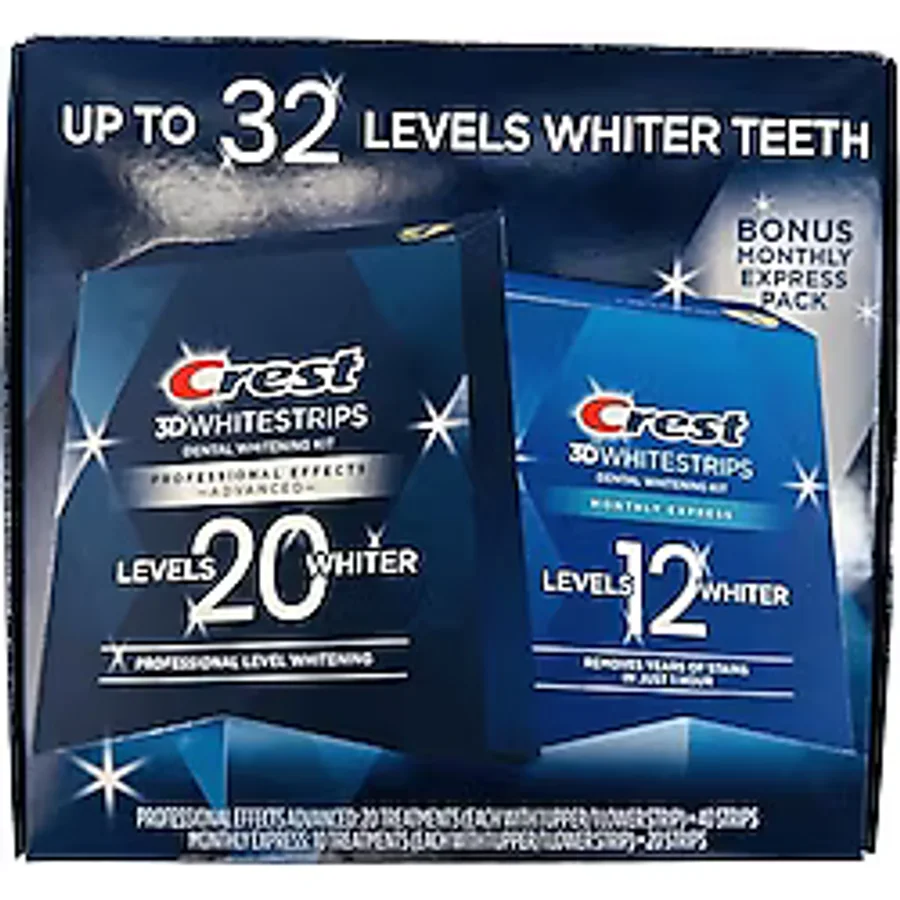 Crest 3D Whitestrips Bonus Mounthly Express Pack Diş Beyazlatma Bandı Seti - 1