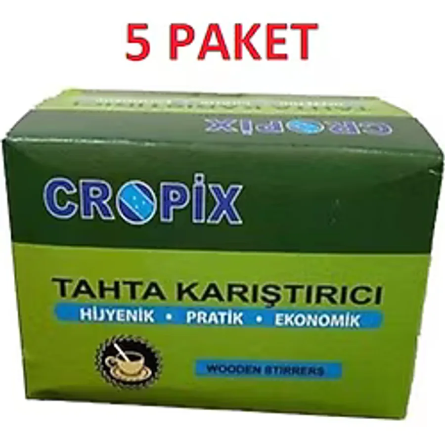 Cropix Ahşap Tahta Karıştırıcı 5 x 400'lü 10 CM