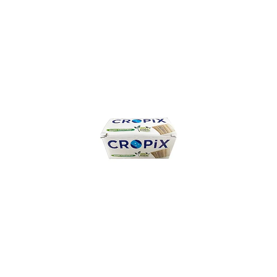 Cropix Tahta Ahşap Bambu Doğal Çay Kahve Karıştırıcı Çubuk Kaşık - 10. 5 Cm. - 400 Adetlik Paket