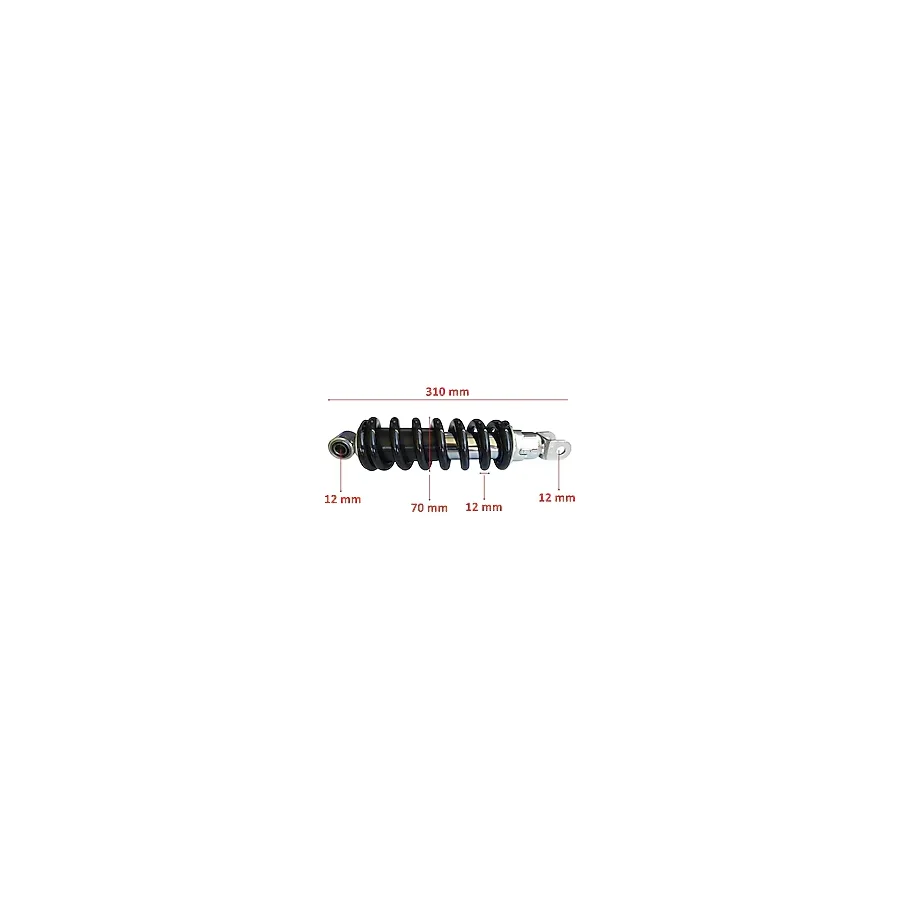 Cross 250 Fazer Arka Amortisor 320 Mm Tek Çatal