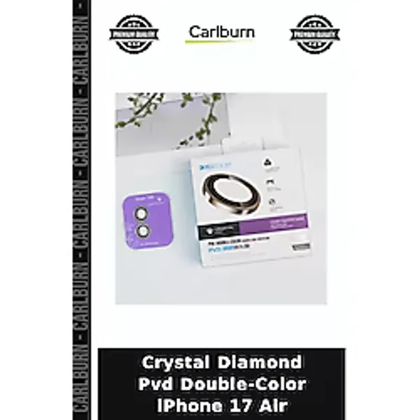 Crystal Diamond Pvd Double-Color İphone 17 Air Telefon Donanım Kamera Kapağı Cep Telefonu