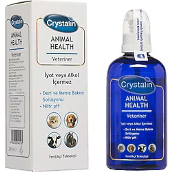 Crystalin Kedi Köpek İçin Göz, Kulak ve Ağız Bakım Solüsyonu 250 ml - 1 Adet - Renkli