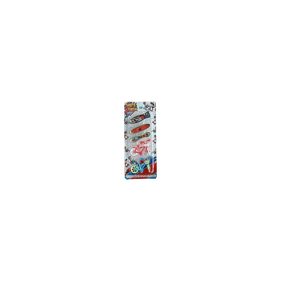 CT-TOYS 5 Parçalı Parmak Bisiklet ve Parmak Kaykay Seti 3 Kaykay 2 Bisiklet