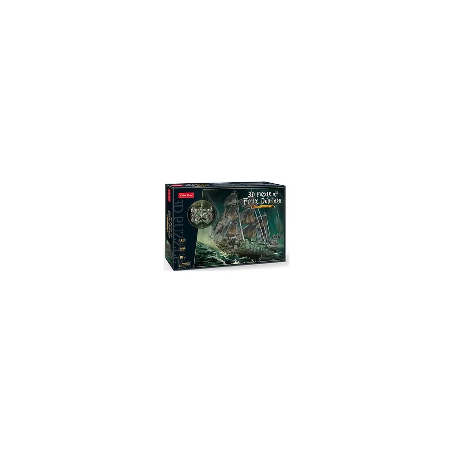 Cubicfun Uçan Hollandalı Korsan Gemi Led Işıklı 3D Puzzle