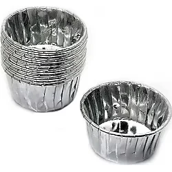 Cupcake Kalıbı Minik Boy 38x30 Sufle-Muffin Kek Kalıbı (50 Adet) Gümüş