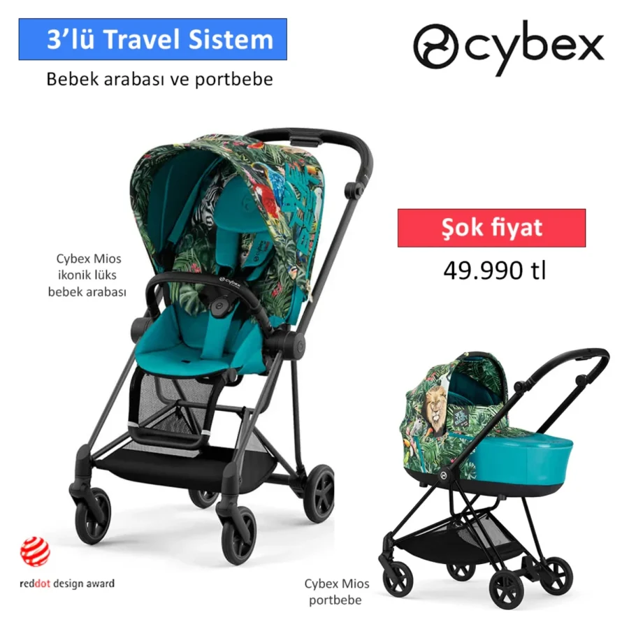 Cybex Mios We The Best Portbebe Hediyeli İkonik Bebek Arabası