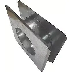 CYH Konteyner Soba Boru Çikiş Zivanasi Kare İzocamsiz 13cm (20x20) Gri