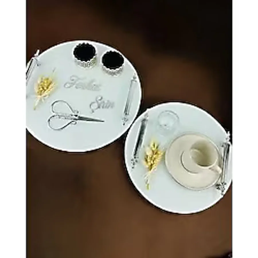 Cyzhome Union Söz Tepsisi Ve Nişan Tepsisi Çok Renkli