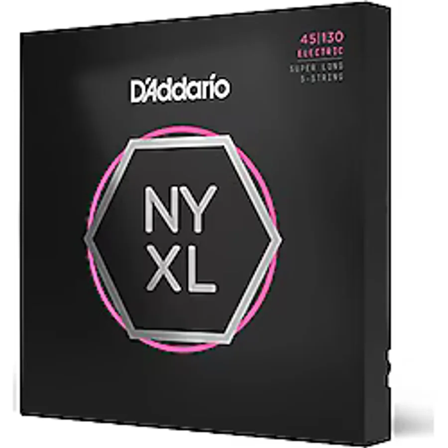 D'Addario E Bass Gitar Telleri Telleri E Bass Bas Gitar Telleri E Bass Telleri Bass Gitar Telleri E-Bas Telleri NYXL45130SL 45-130, Ekstra Uzun Mensur, 5 Telli, Nikel, Gitar