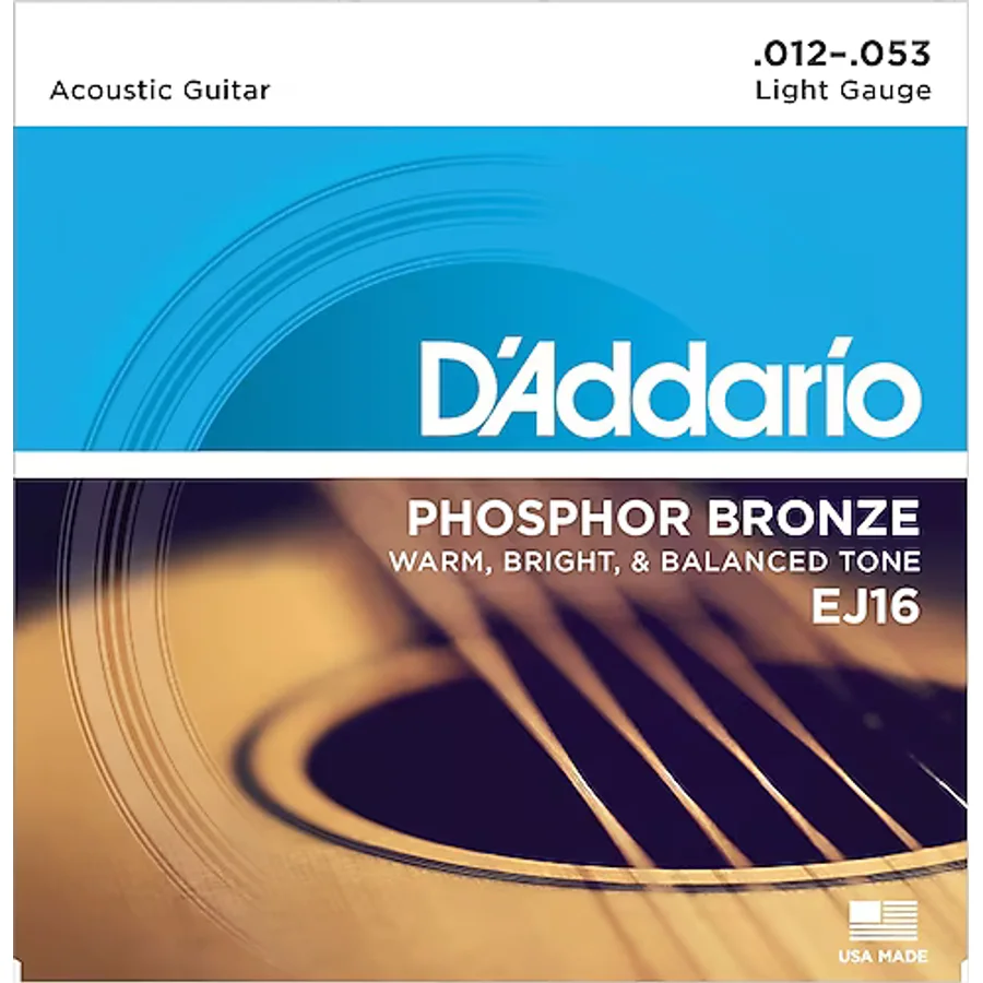 D'Addario EJ16 Phosphor Bronze 12-53 Akustik Gitar Teli