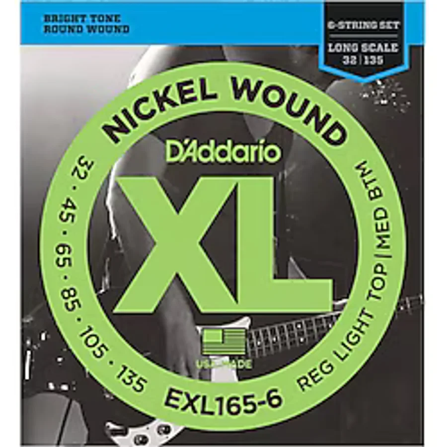 D'Addario EXL165-6 Long Scale 6 Telli Bas Gitar Teli (32-135)