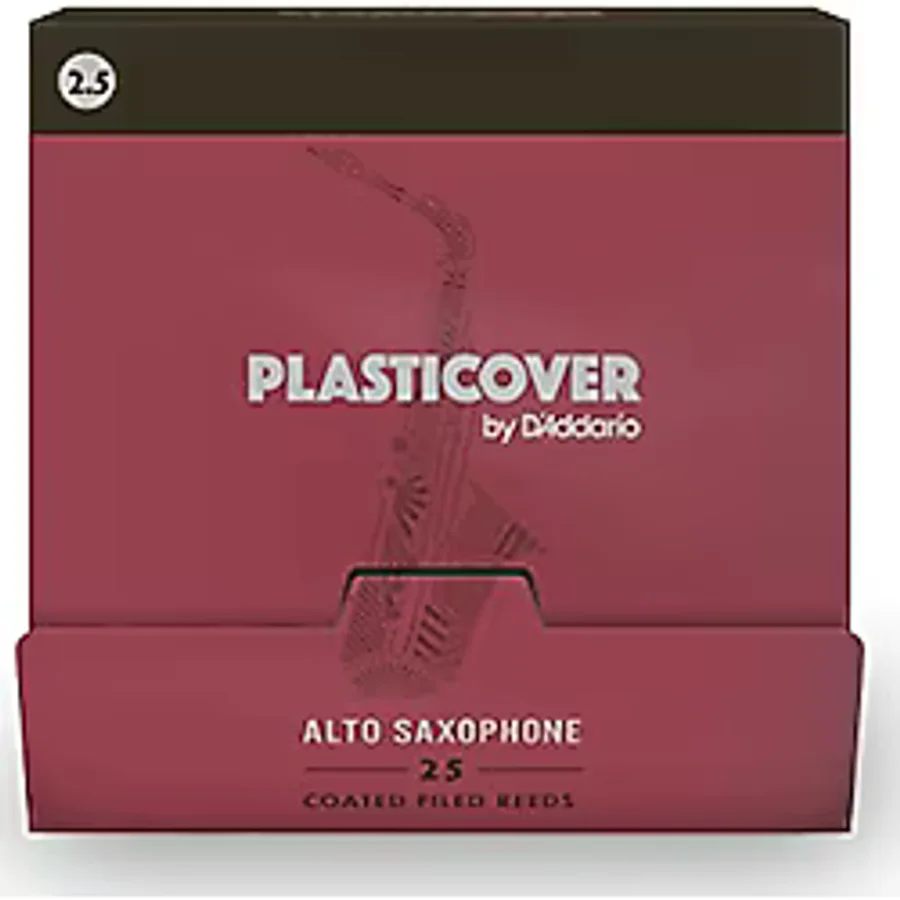 D'Addario Plasticover by Altsaksafon için yapraklar, kalınlık 2,5, 25'li paket