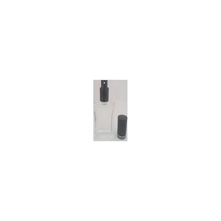 D&B Yol Boş Boş Parfüm Şişesi 30 Ml (5 Adet) Siyah Kapak Metal Valf İçbükey (Tekrar Doldurulabilir) Boş Şişe