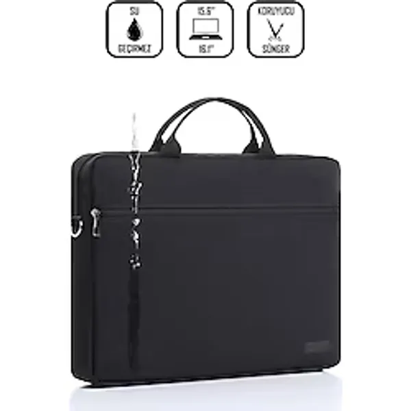 D'VERS 15.6 Inç Su Geçirmez Kumaş Özellikli Evrak Bilgisayar Notebook Laptop Çantası