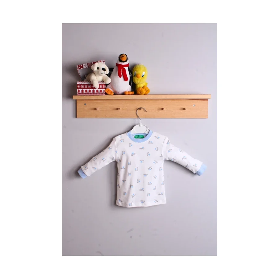 Dad Yazılı Erkek Bebek Eşofman Pijama Takımı Mavi