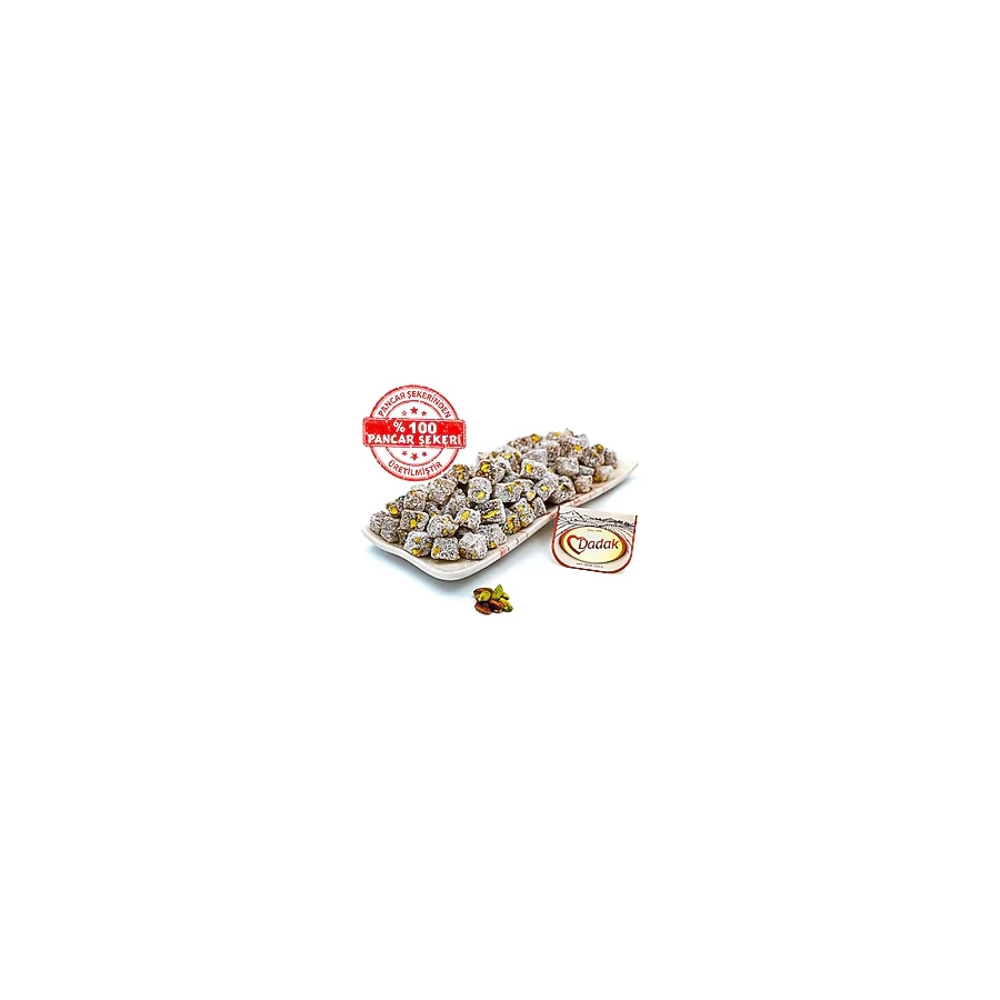 Dadak Lokum Ve Kuruyemis Cifte Kavrulmus Antep Fistikli Mini Lokum 1Kg