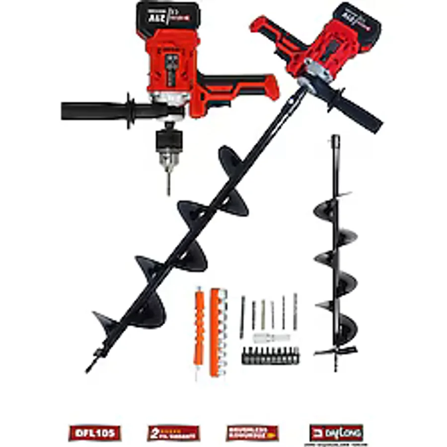 Daflong DFL-105 Premium 2In1 Set Şarjlı Toprak Burgu Makinesi