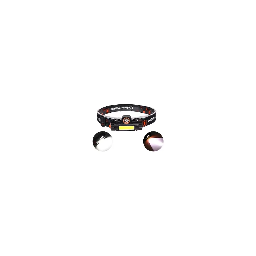 Dağcılık Tırmanışı ve Gece Koşucuları İçin Su Geçirmez COB Led Kafa Lambası 1200 Lümen Usb Şarjlı