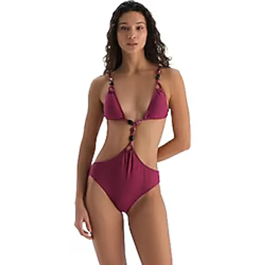 Dagi Kadın Mayokini, Örme, Vişne, 40
