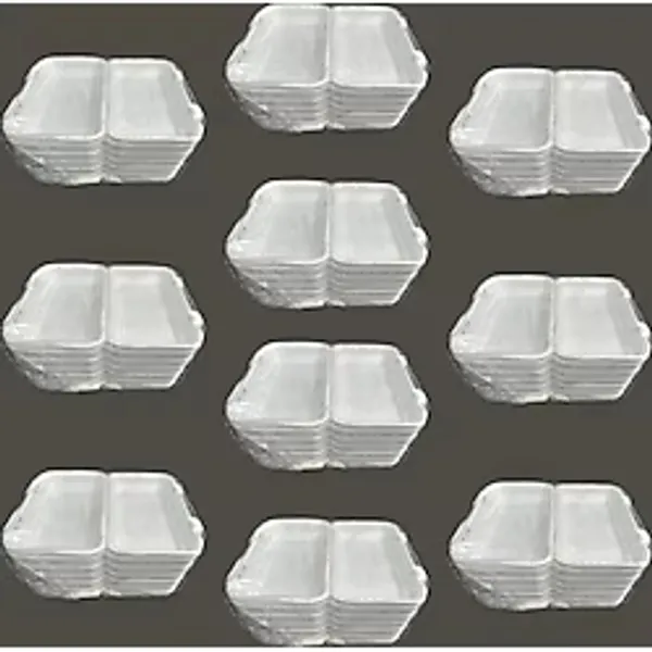 Dağyüce 36/D Tek Kullanımlık Köpük İskender Kapaklı Kase Kutu - 23.5x15 Cm. - 20 Adetlik 10 Paket