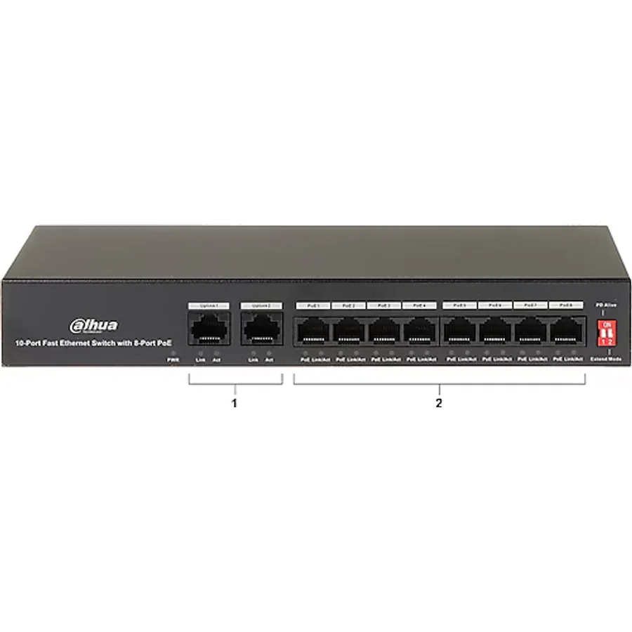 Dahua PFS3010-8ET-65 8 Port 10/100 Mbps Switch