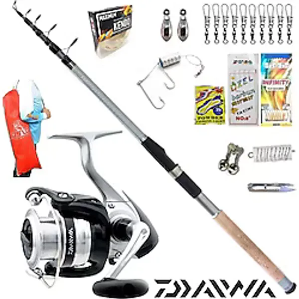 Daiwa Strikeforce 2500 B Remixon Carbo-X 240CM 60-120GR Kıyı Tele Spin Olta Takımı Seti