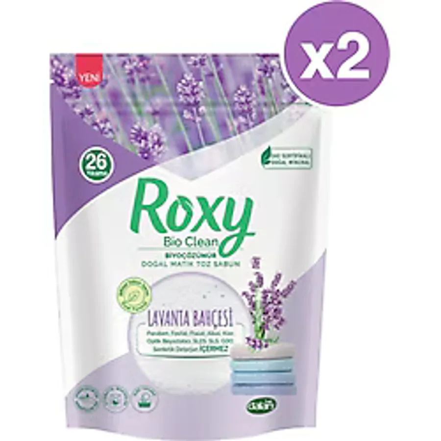 Dalan Roxy Bio Clean Lavanta Bahçesi Toz Sabun 800 gr 2'li