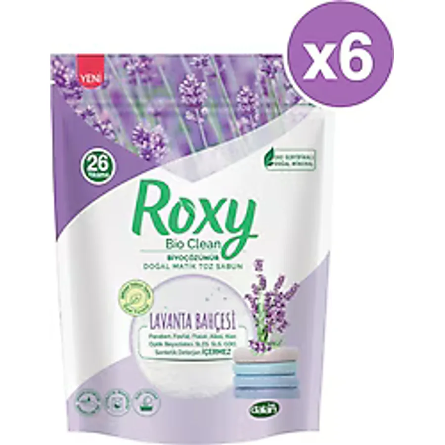 Dalan Roxy Bio Clean Lavanta Bahçesi Toz Sabun 800 gr 6'lı