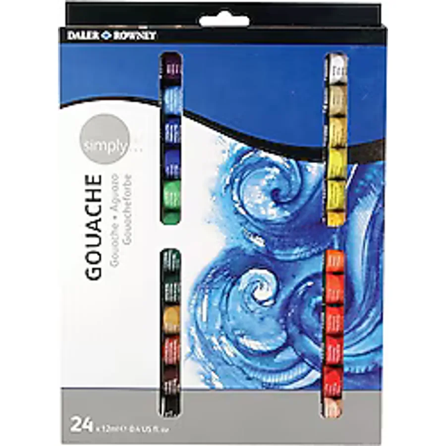 Daler-Rowney Simply 12 ml 24 Renk Guaj Boya Seti