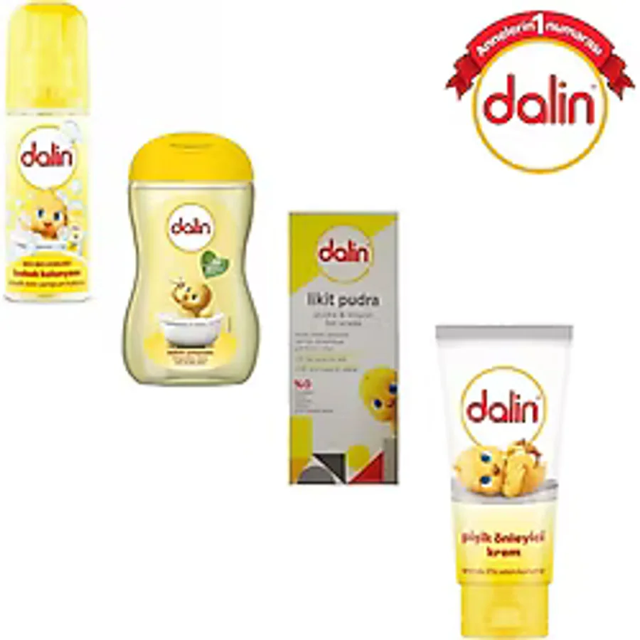 Dalin Bebek Kolonyası 150 Ml+bebek Şampuanı 200 Ml +likit Pudra 100 Ml + Pişik Kremi 30 Ml