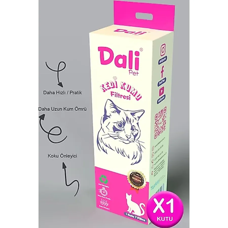 Dalipet Kedi Kumu Temizleme Elekli Filtre
