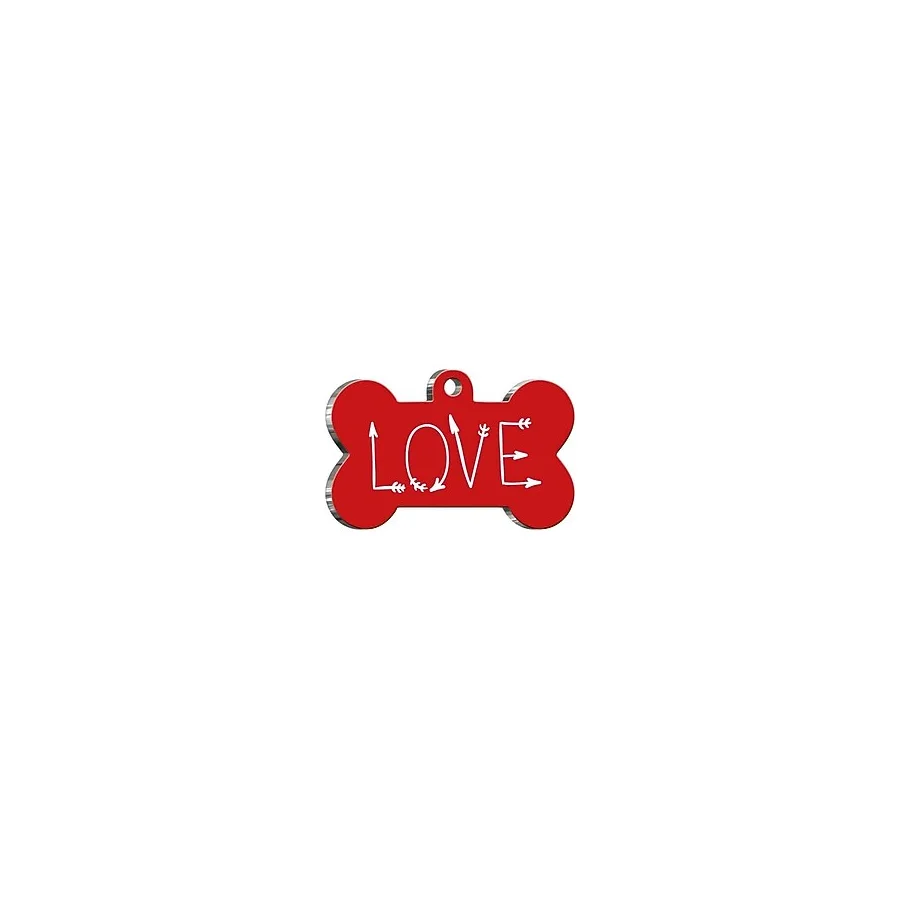 Dalis Love Kemik Köpek ve Kedi Künyesi 2,6 x 3,8 cm Medium