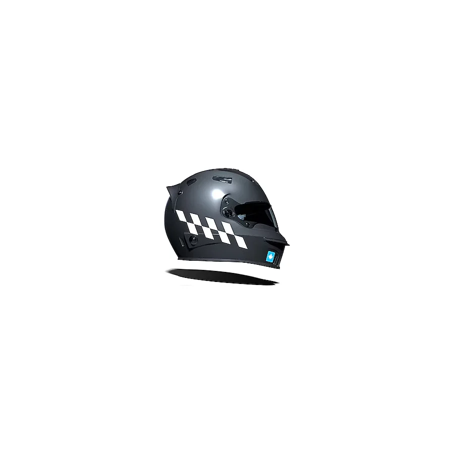 Damalı Kask Motosiklet Sticker Takımı Reflektif, Floresan, Parlak Düz, Özel Renkler Çınar Extreme Süt Beyaz
