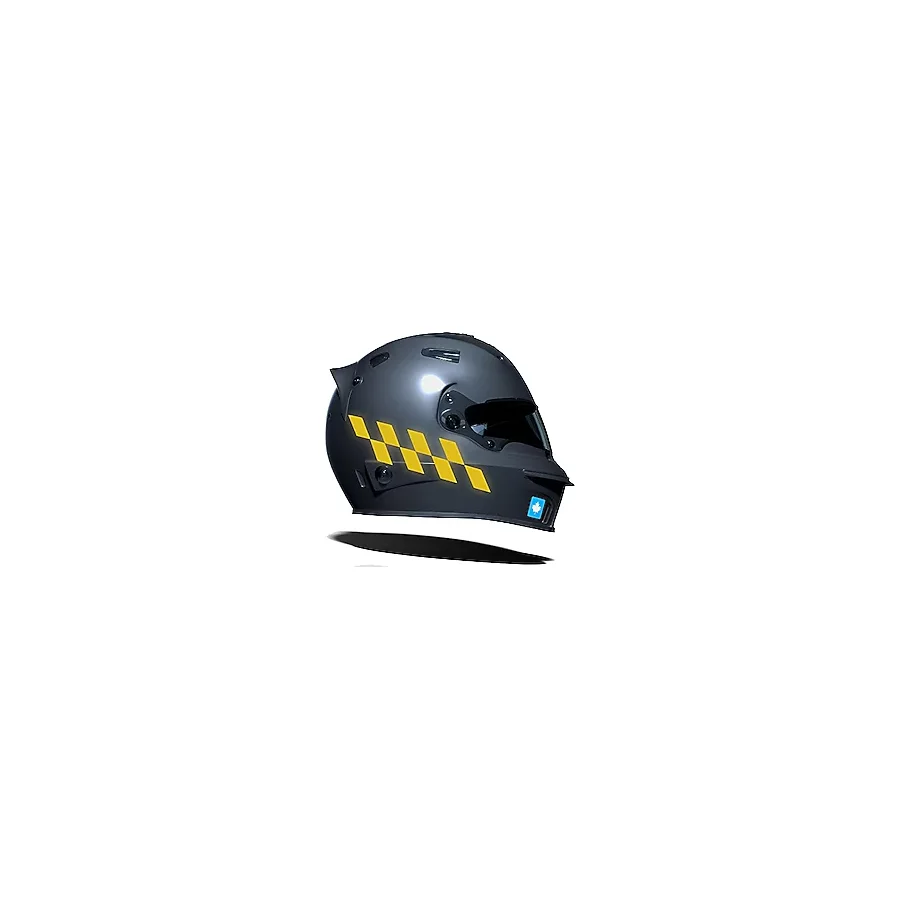 Damalı Kask Motosiklet Sticker Takımı Reflektif, Floresan, Parlak Düz, Özel Renkler Çınar Extreme Reflektif Koyu Sarı