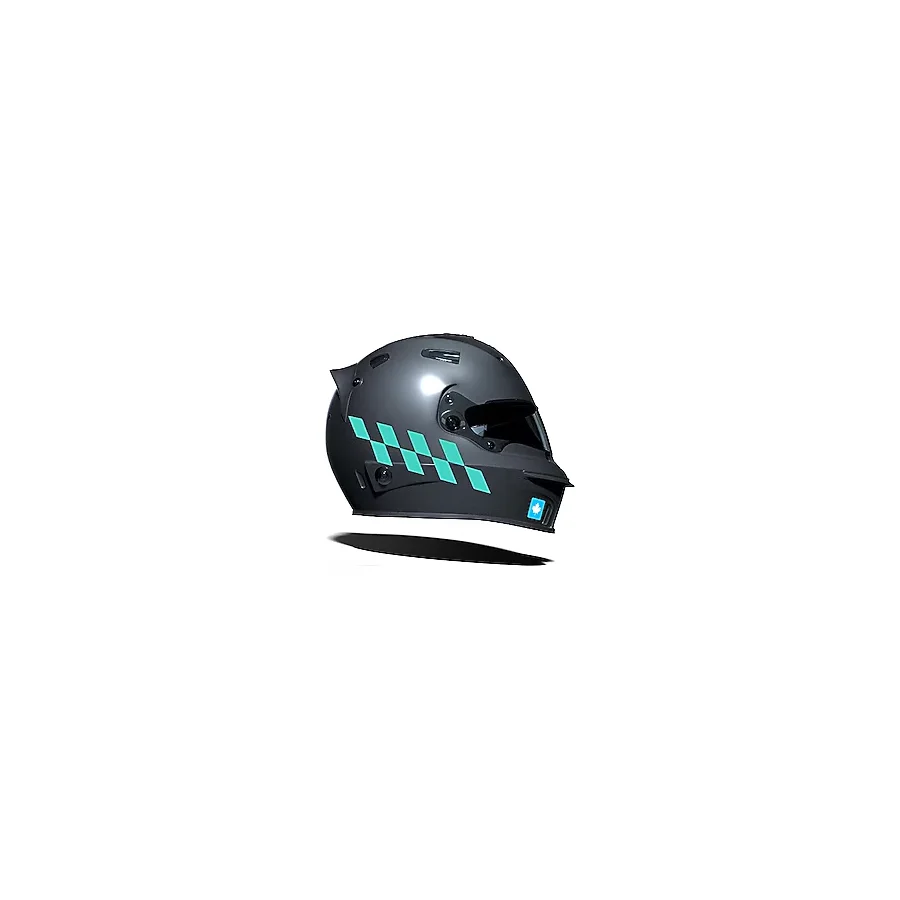 Damalı Kask Motosiklet Sticker Takımı Reflektif, Floresan, Parlak Düz, Özel Renkler Çınar Extreme Nane Yeşili