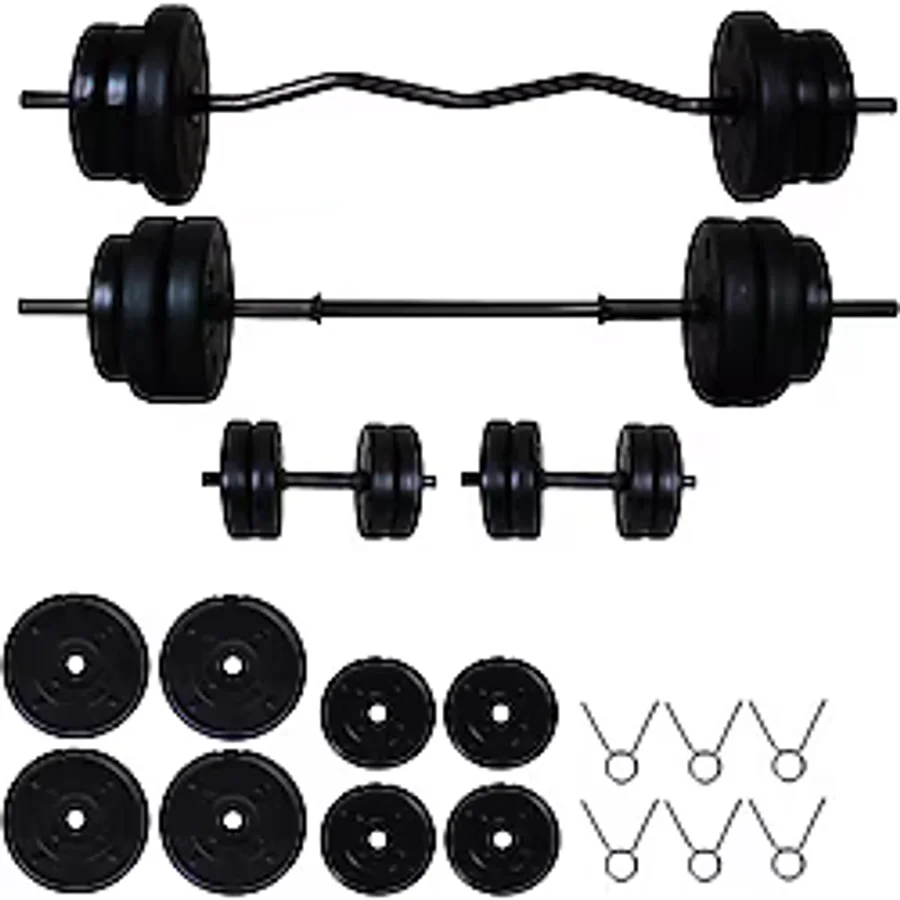 Dambıl 38 kg Z Barlı ve Düz Barlı Dambıl Halter Seti