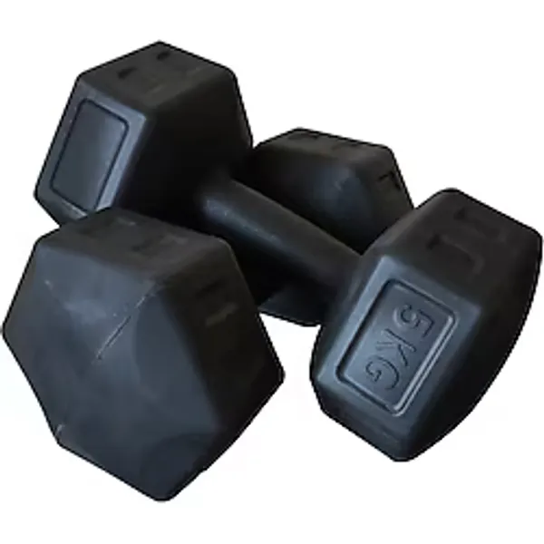 Dambıl Seti Fitness Vücut Geliştirme Aleti 5 Kg X 2 Adet 10 Kg Dumbell Ağırlık Seti - Siyah