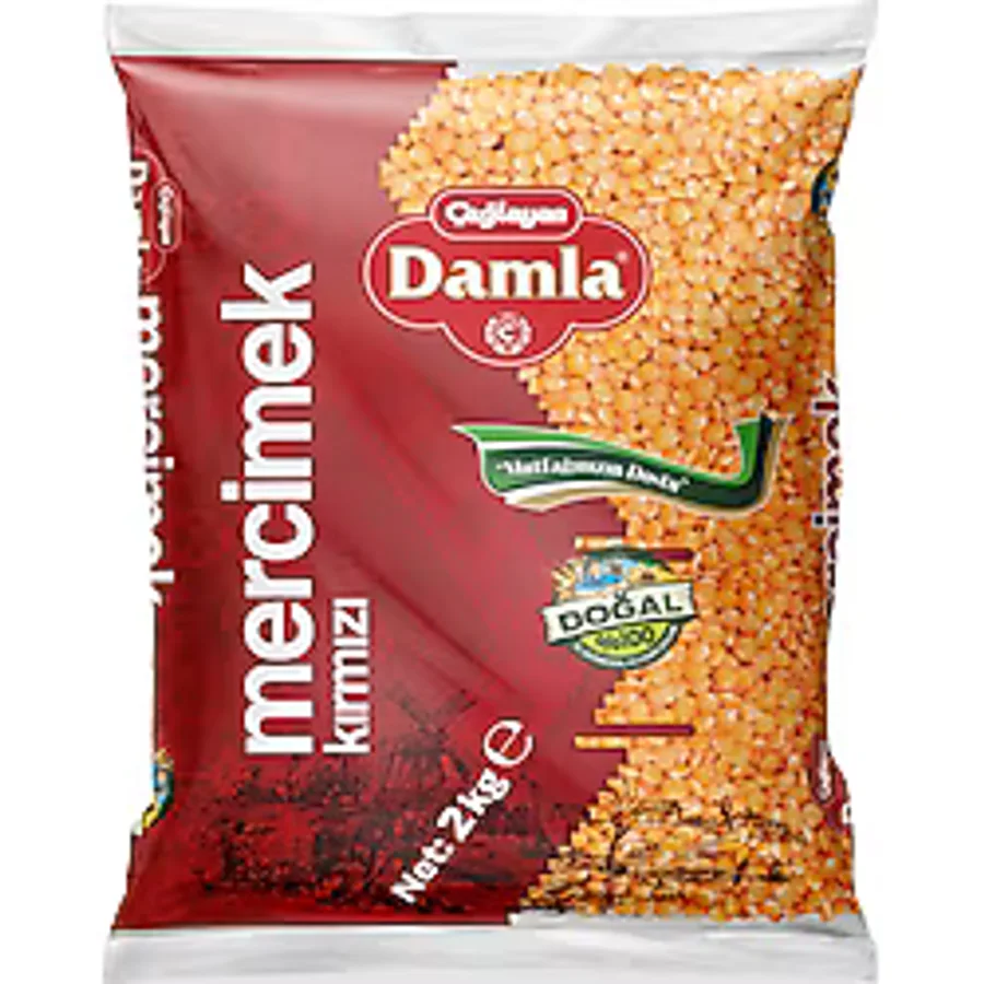 Damla Kırmızı Mercimek 2 kg