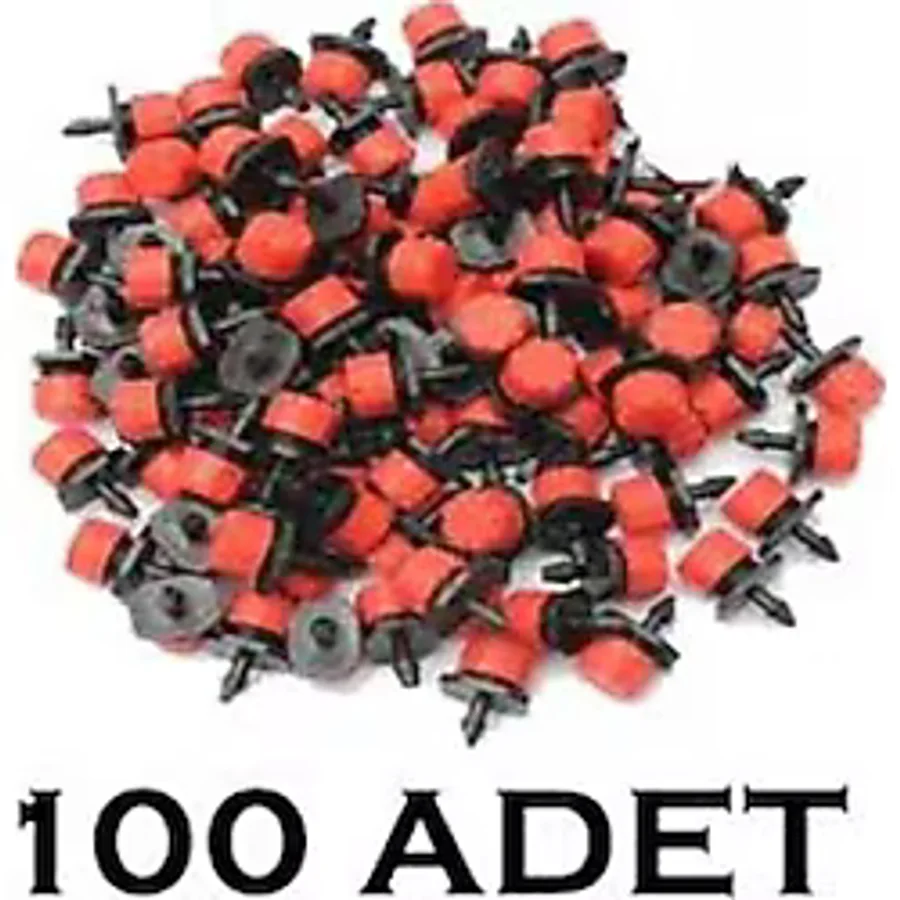 Damlama Sulama Kırmızı Damlatıcı Debi Ayarlı Meme 50-100-250 Adet (453978126)