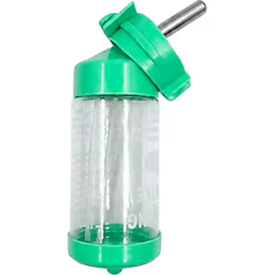 Damlatmayan Hamster ve Tavşan Suluğu 80 ml (Yeşil)