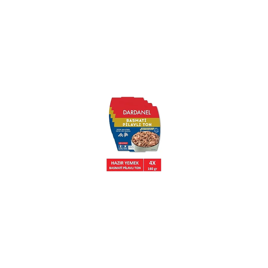 Dardanel Aç Ye Hazır Yemek Basmati Pilavlı Ton Balığı 160 gr x 4 Adet