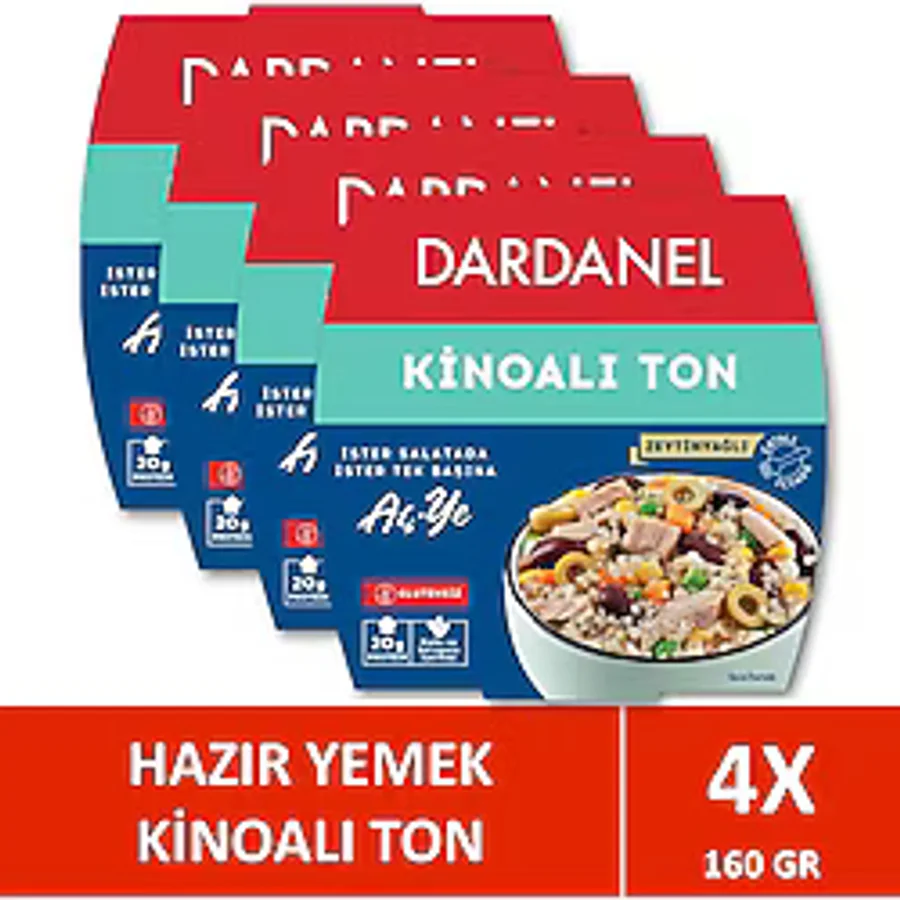 Dardanel Aç Ye Kinoalı Ton Balığı 4 x 160 G