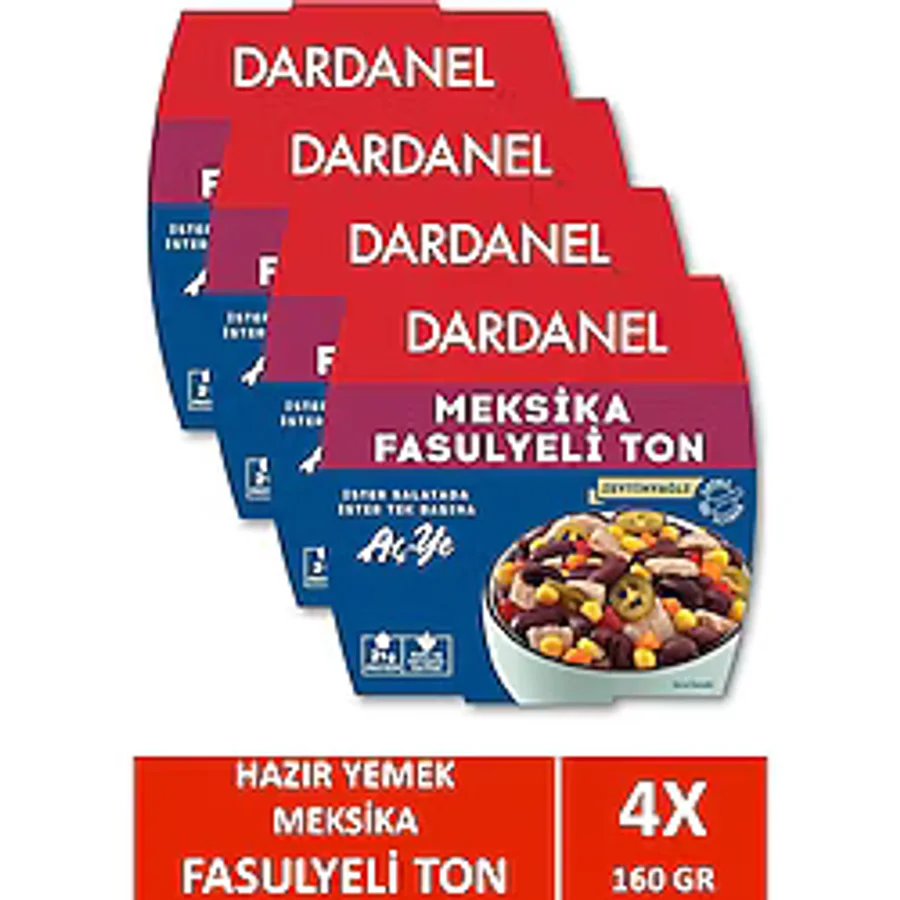 Dardanel Aç Ye Meksika Fasulyeli Ton 160 gr 4'lü