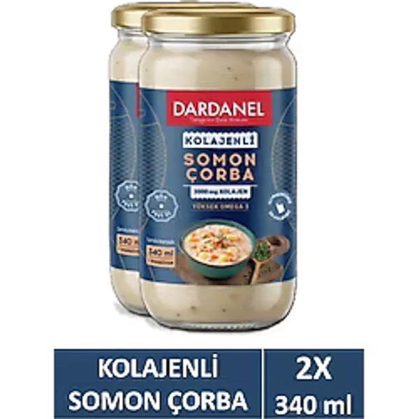 Dardanel Hazır Yemek Somon Çorba Cam Kavanoz 340 gr x 2 Adet