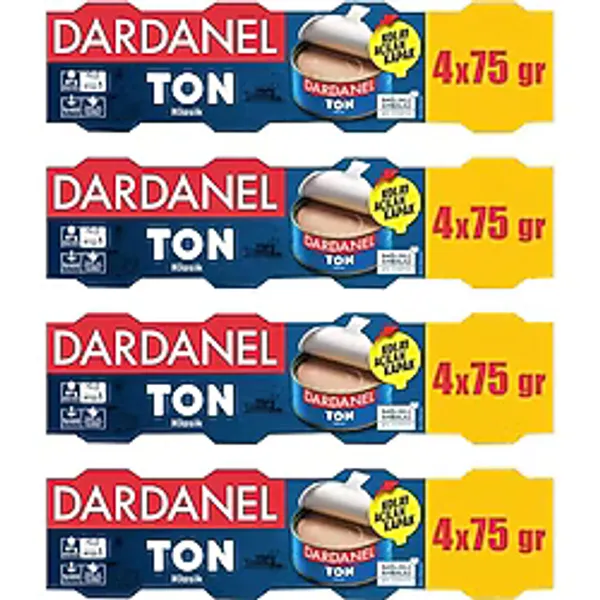 Dardanel Ton Balığı 4X75 Gr Ayçiçek Yağlı X 4 Adet