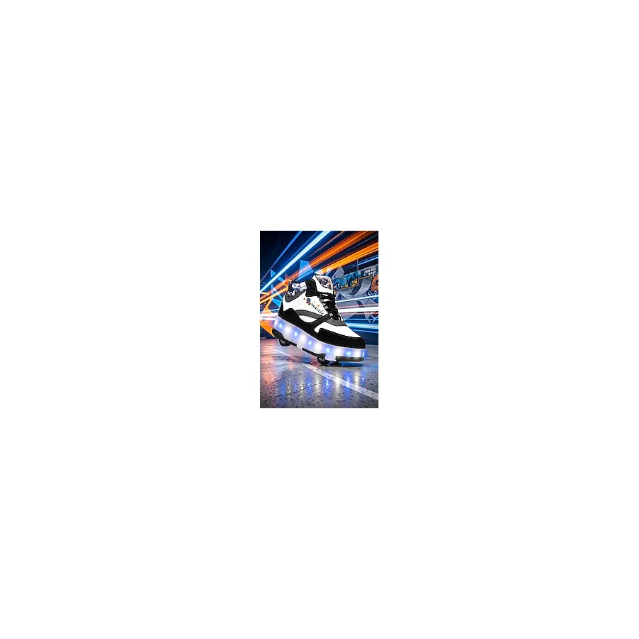 Dark Seer Ds Speedy Beyaz Mavi Tekerlekli Işıklı Paten Çocuk Ayakkabı Sneaker - Beyaz - Mavi - 29